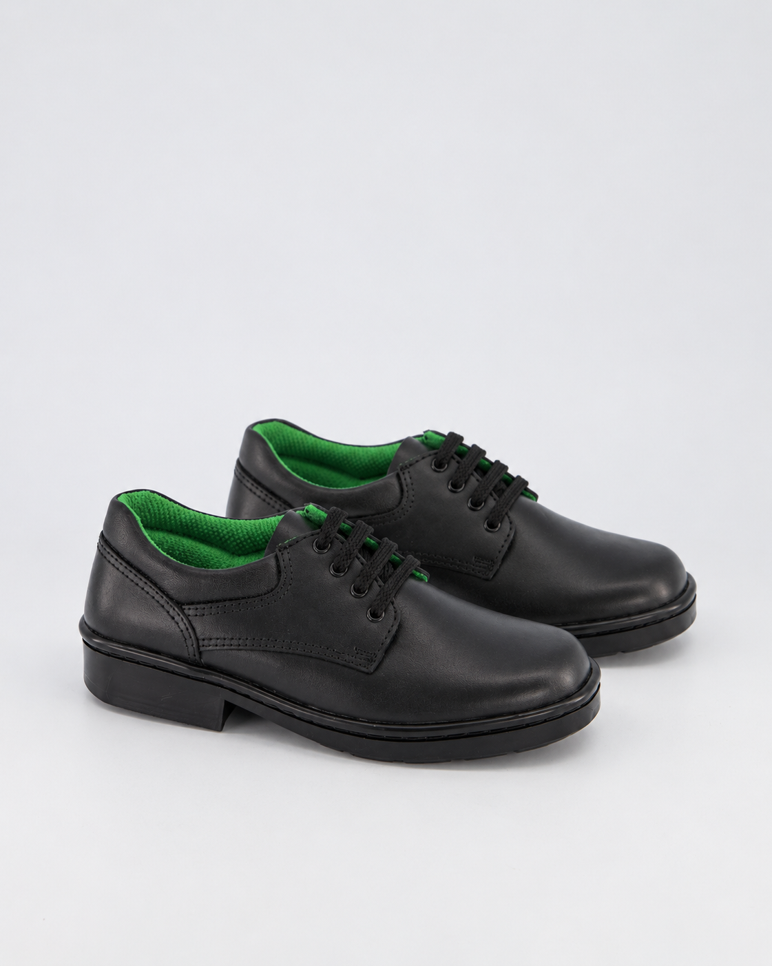 Fred Kids Boys Black School Shoes