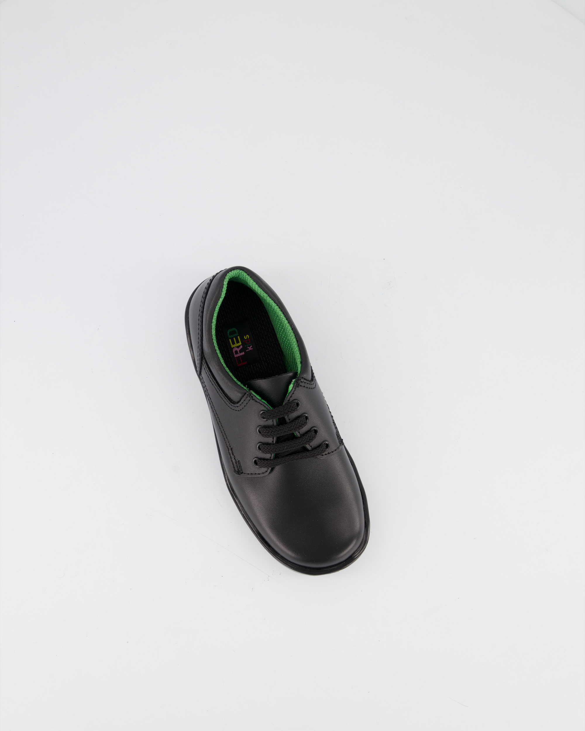 Fred Kids Boys Black School Shoes